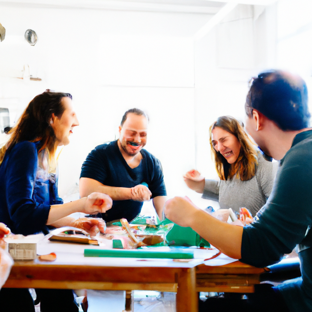 Vibrant collage of people doing outdoor and tabletop activities